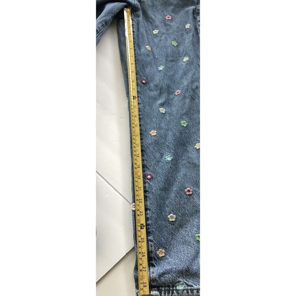 PacSun Blue Jeans with Multicolor Floral Embroidery - Picture 10 of 12